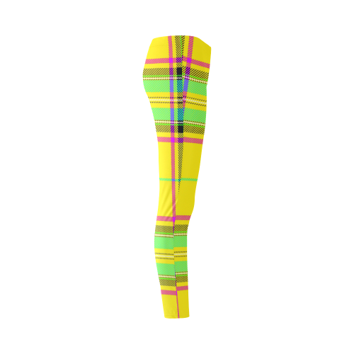 TARTAN-YELLOW Cassandra Women's Leggings (Model L01)
