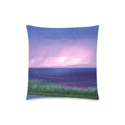 Purple Rain Custom Zippered Pillow Case 18"x18"(Twin Sides)