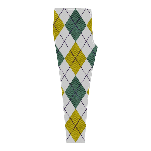 ARGYLE GOLD AND GREEN Cassandra Women's Leggings (Model L01)