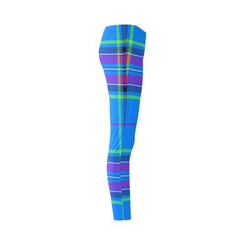 TARTAN-BLUE Cassandra Women's Leggings (Model L01)