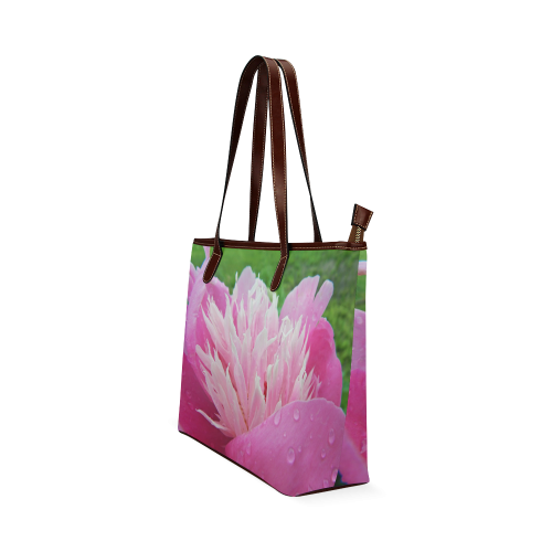 Wet Peony Shoulder Tote Bag (Model 1646)