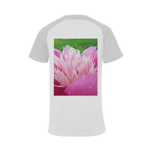 Wet Peony Men's Raglan T-shirt (USA Size) (Model T11)