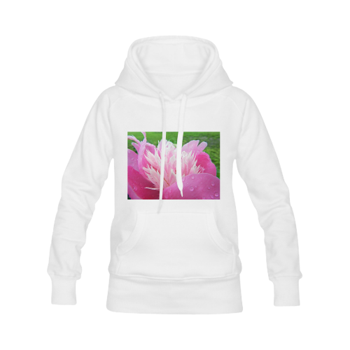 Wet Peony Women's Classic Hoodies (Model H07)