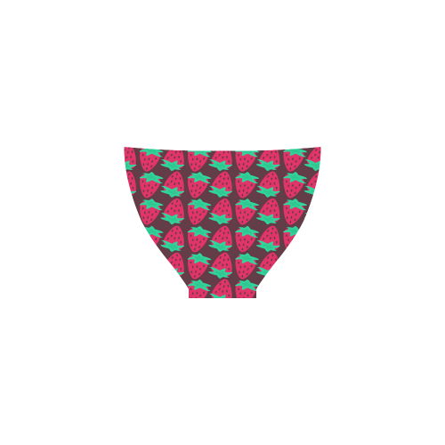 Strawberry Pattern Custom Bikini Swimsuit