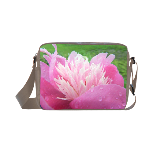 Wet Peony Classic Cross-body Nylon Bags (Model 1632)