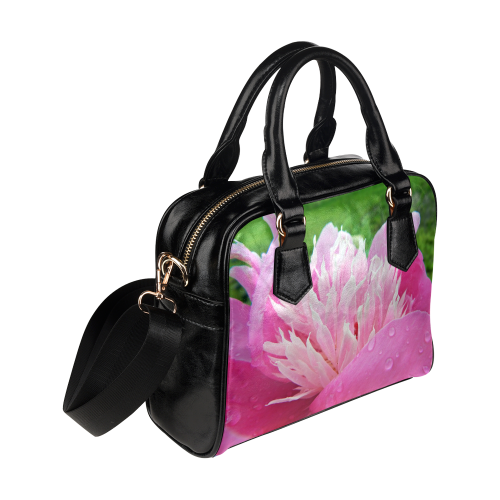 Wet Peony Shoulder Handbag (Model 1634)