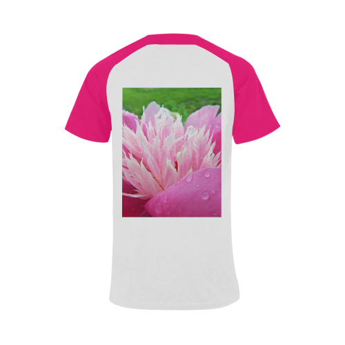 Wet Peony Men's Raglan T-shirt (USA Size) (Model T11)