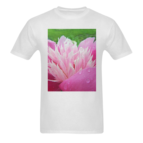 Wet Peony Sunny Men's T- shirt (Model T06)