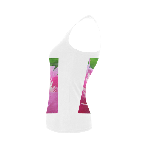 Wet Peony Women's Shoulder-Free Tank Top (Model T35)