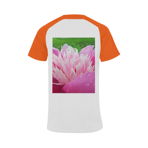 Wet Peony Men's Raglan T-shirt (USA Size) (Model T11)