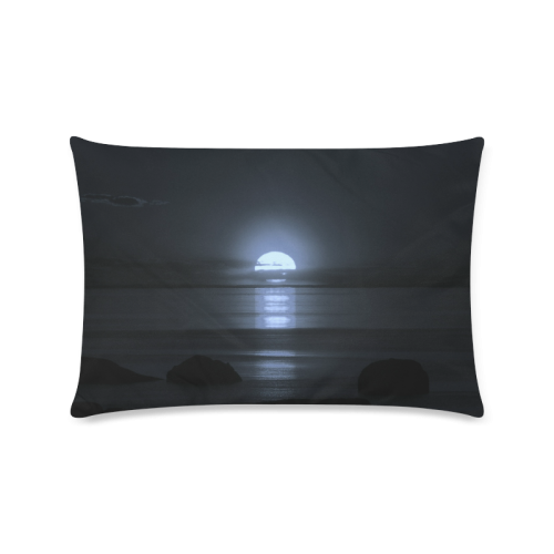Moony Sunset Custom Zippered Pillow Case 16"x24"(Twin Sides)