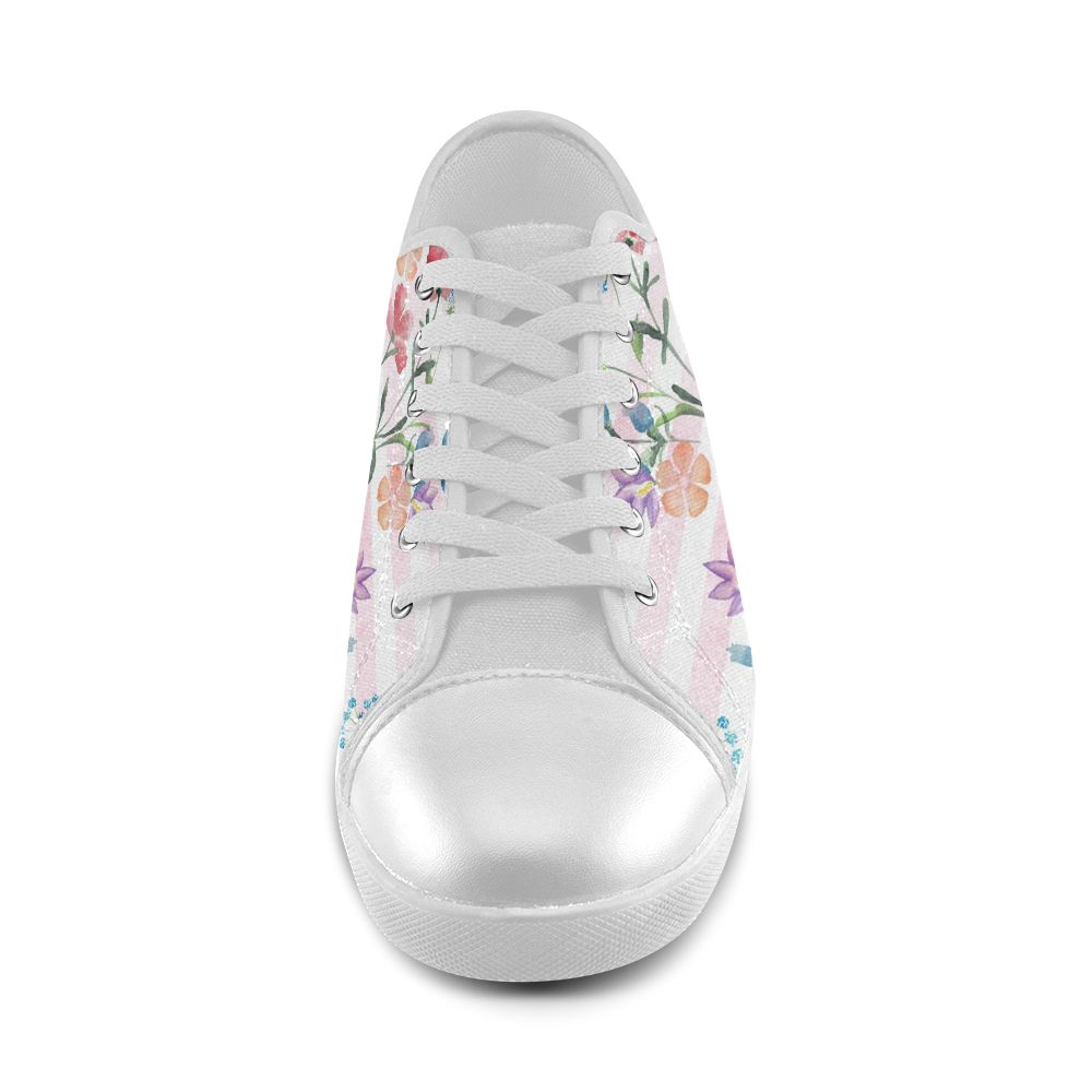 Delicate Wildflowers Women's Canvas Shoes (Model 016) ID D207366