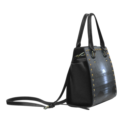 Moony Sunset Rivet Shoulder Handbag (Model 1645)