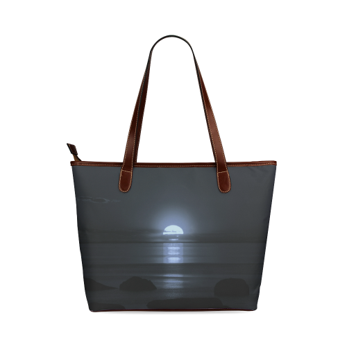 Moony Sunset Shoulder Tote Bag (Model 1646)