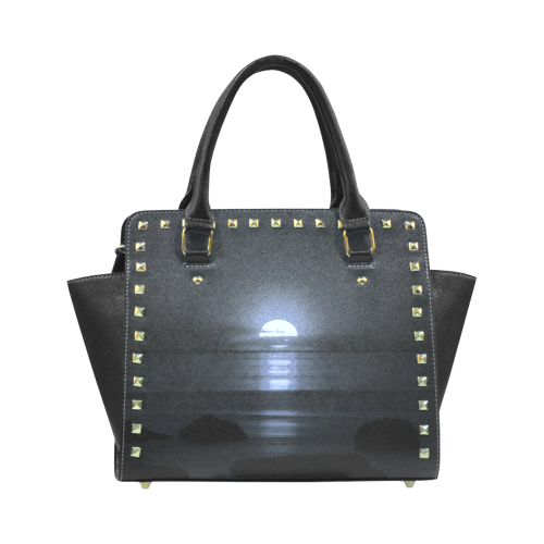 Moony Sunset Rivet Shoulder Handbag (Model 1645)