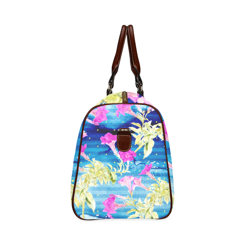 Floral Dream Waterproof Travel Bag/Small (Model 1639)