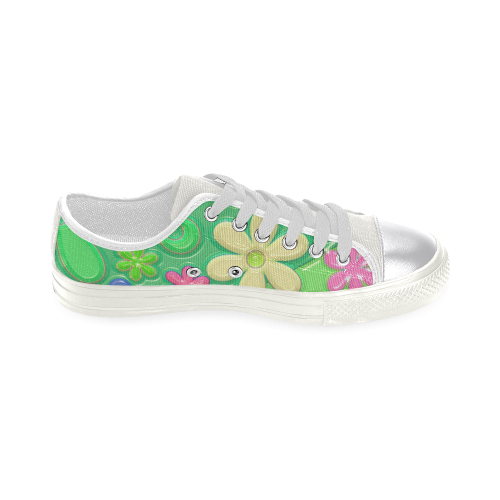 Floral20151014 Women's Classic Canvas Shoes (Model 018)