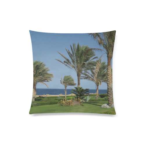 Egypt Beach Custom Zippered Pillow Case 20"x20"(Twin Sides)