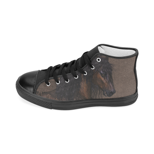 Steampunk Horse Men’s Classic High Top Canvas Shoes (Model 017)