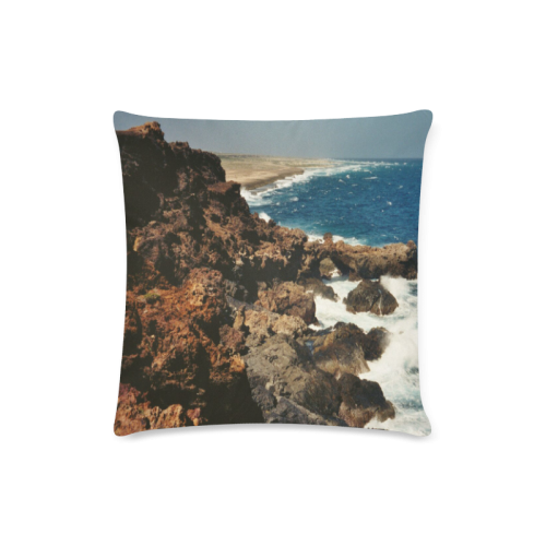 Aruba, dream beach Custom Zippered Pillow Case 16"x16" (one side)