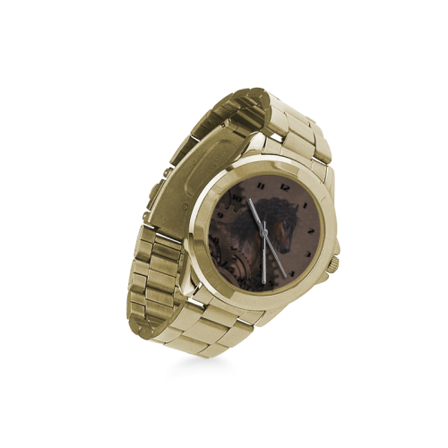Steampunk Horse Custom Gilt Watch(Model 101)
