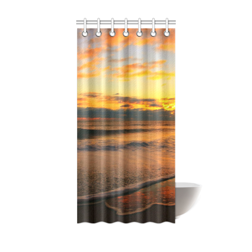 Stunning sunset on the beach Shower Curtain 36"x72"