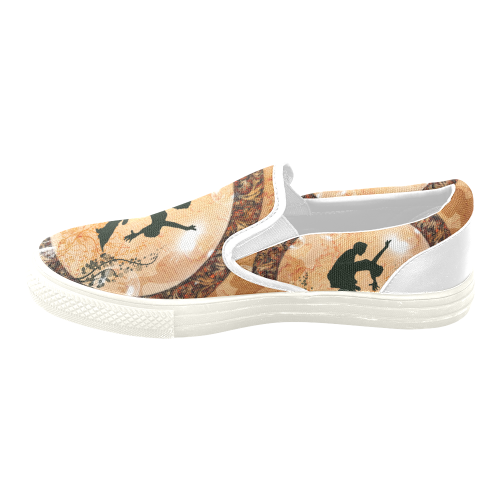 Dancing Women's Unusual Slip-on Canvas Shoes (Model 019)