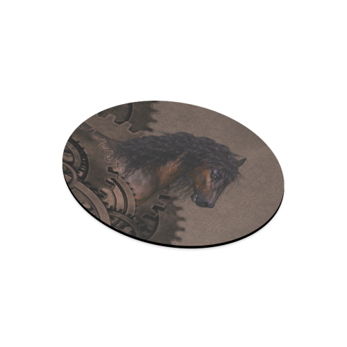 Steampunk Horse Round Mousepad