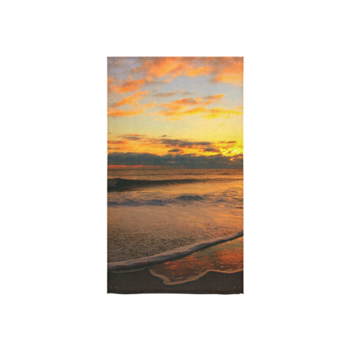 Stunning sunset on the beach Custom Towel 16"x28"