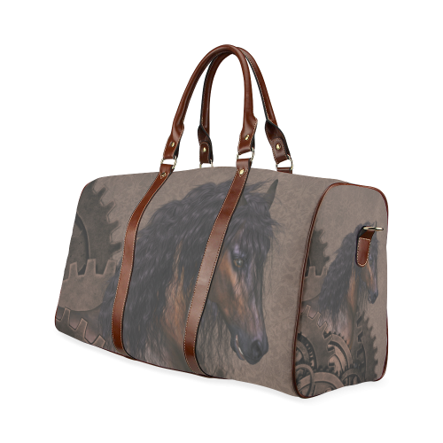 Steampunk Horse Waterproof Travel Bag/Large (Model 1639)