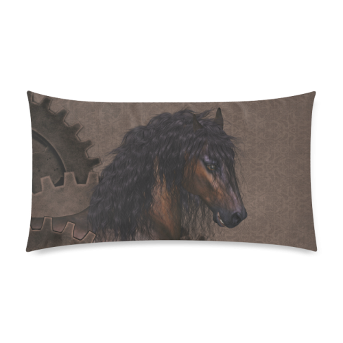 Steampunk Horse Custom Rectangle Pillow Case 20"x36" (one side)