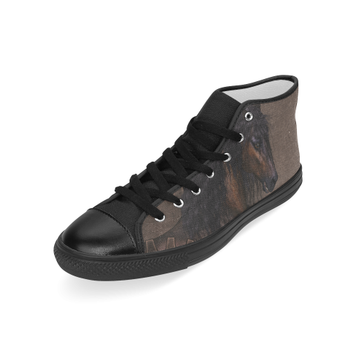 Steampunk Horse Men’s Classic High Top Canvas Shoes (Model 017)