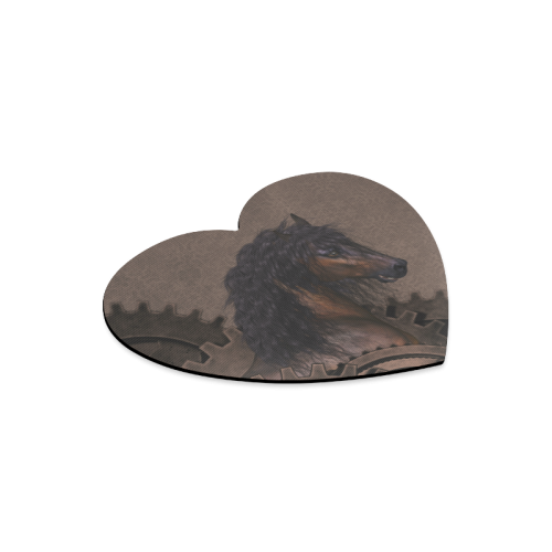 Steampunk Horse Heart-shaped Mousepad