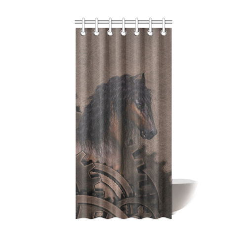 Steampunk Horse Shower Curtain 36"x72"