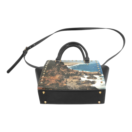 Aruba, dream beach Rivet Shoulder Handbag (Model 1645)