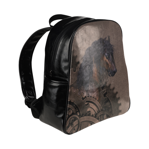 Steampunk Horse Multi-Pockets Backpack (Model 1636)