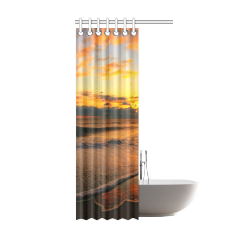 Stunning sunset on the beach Shower Curtain 36"x72"