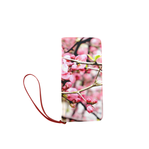 Pink Floral Women's Clutch Wallet (Model 1637)