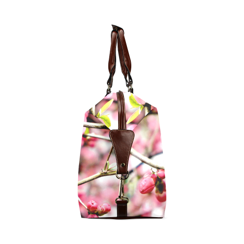 Pink Floral Classic Travel Bag (Model 1643)