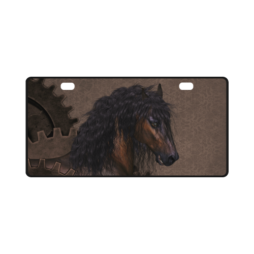 Steampunk Horse License Plate