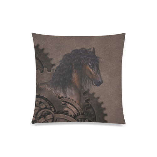 Steampunk Horse Custom Zippered Pillow Case 20"x20"(Twin Sides)