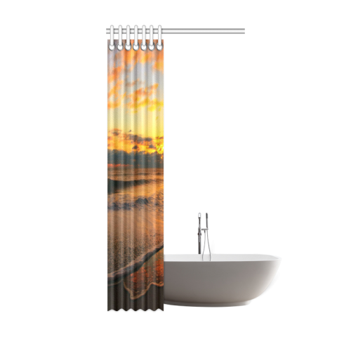 Stunning sunset on the beach Shower Curtain 36"x72"