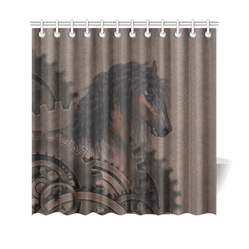 Steampunk Horse Shower Curtain 69"x70"