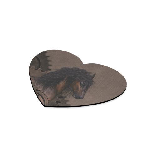 Steampunk Horse Heart-shaped Mousepad