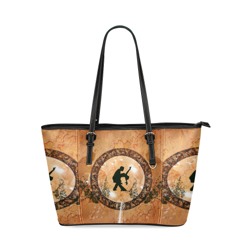 Dancing Leather Tote Bag/Small (Model 1640)