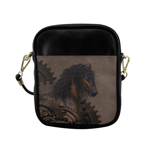 Steampunk Horse Sling Bag (Model 1627)