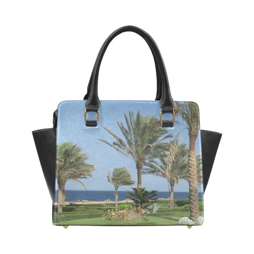 Egypt Beach Rivet Shoulder Handbag (Model 1645)