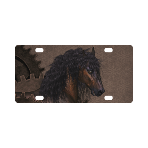 Steampunk Horse Classic License Plate