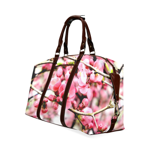 Pink Floral Classic Travel Bag (Model 1643)