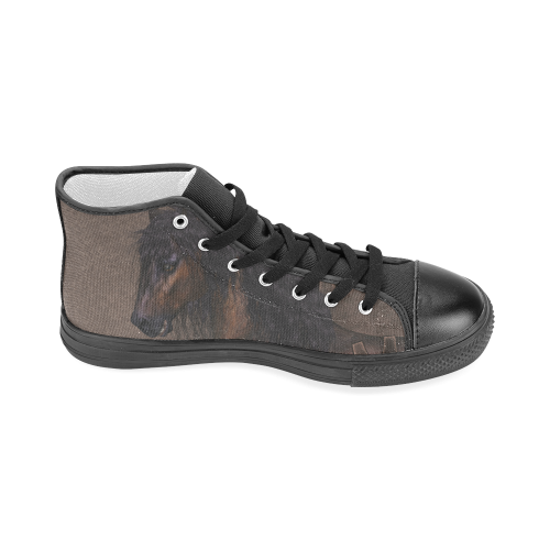 Steampunk Horse Men’s Classic High Top Canvas Shoes (Model 017)